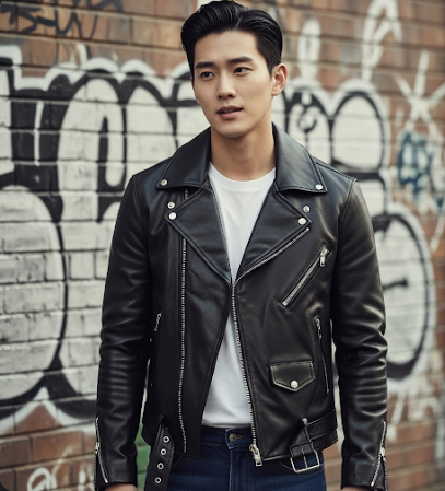 Black Leather Jacket Short